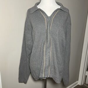 Slates cotton made in Australia Gray Long Sleeve Cardiagan Sweater